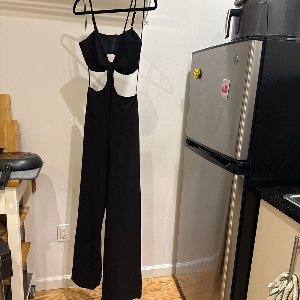 Socialite Black Cutout Wide-Leg Jumpsuit